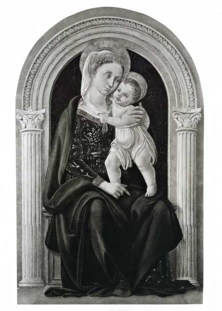 Anonimo — Anonimo fiorentino sec. XV - sec. XV - Madonna con Bambino — insieme, con cornice